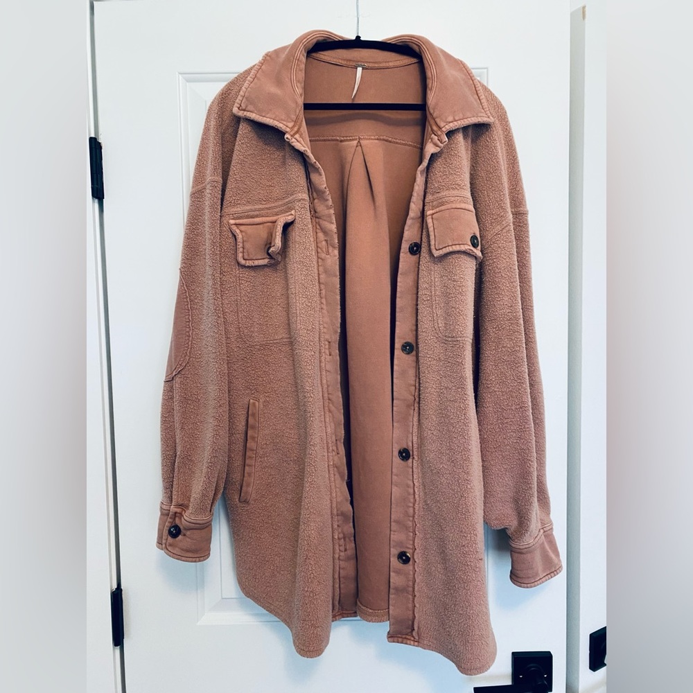 Free People Oversized XL Dusty Rose Women’s Shacket